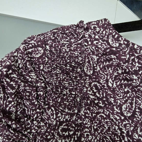 Les Coyotes de Paris linen blouse in a purple/multicolor paisley pattern - Picture 11 of 13
